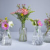 Decorative glass bud vases