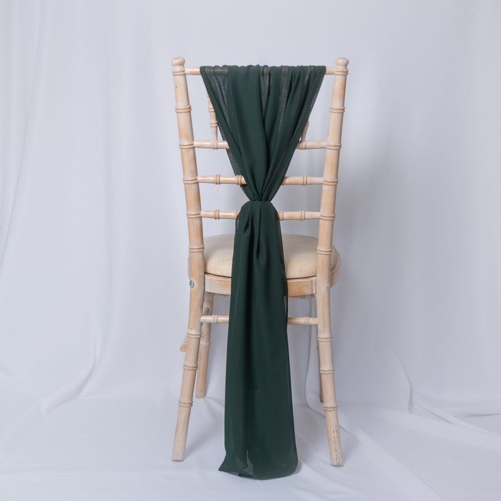 Chiffon Chair Drapes Emerald Green
