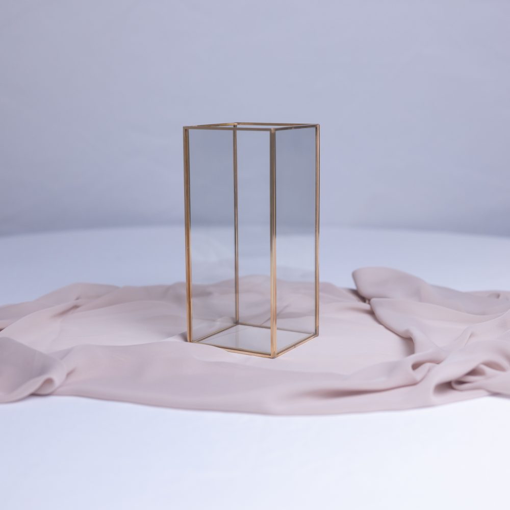 Box Lanterns 10x10x22cm GOLD