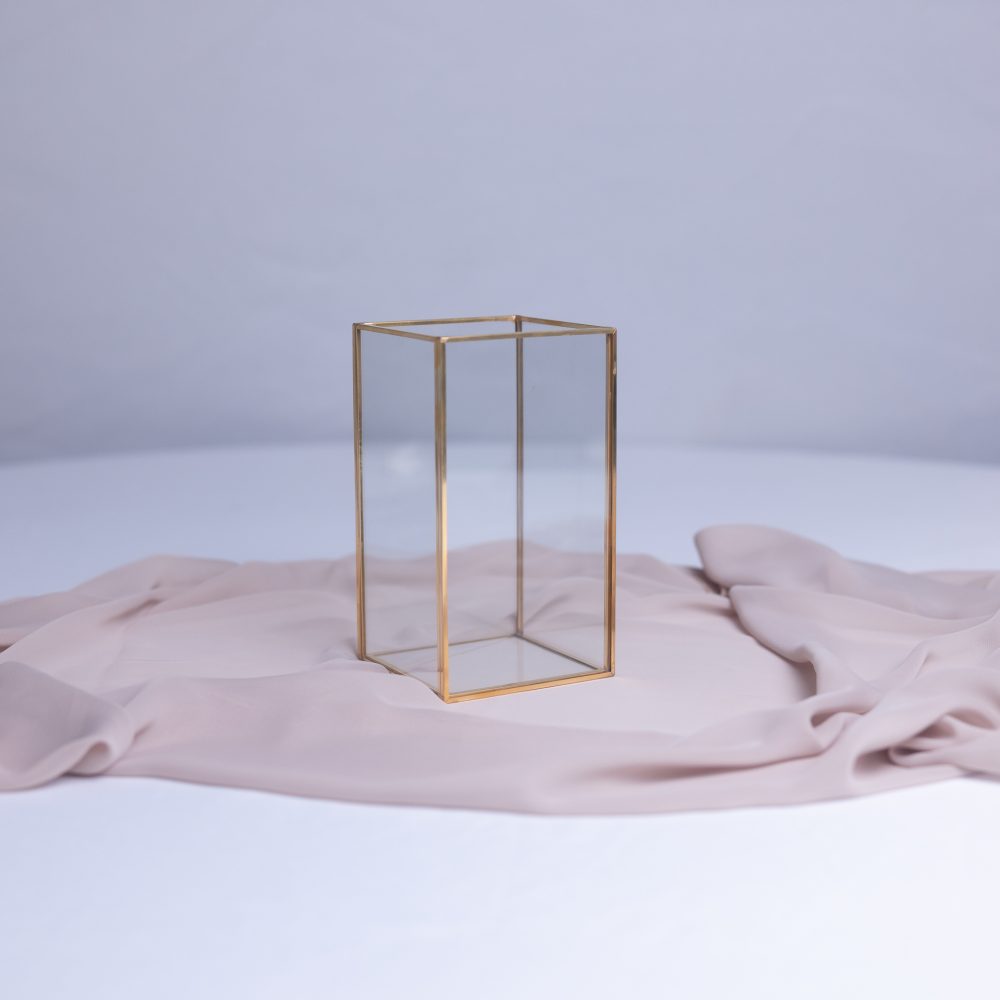 Box Lanterns 10x10x18cm GOLD