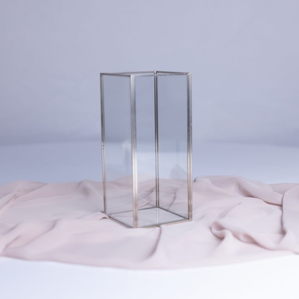 Box Lanterns 10x10x22cm SILVER