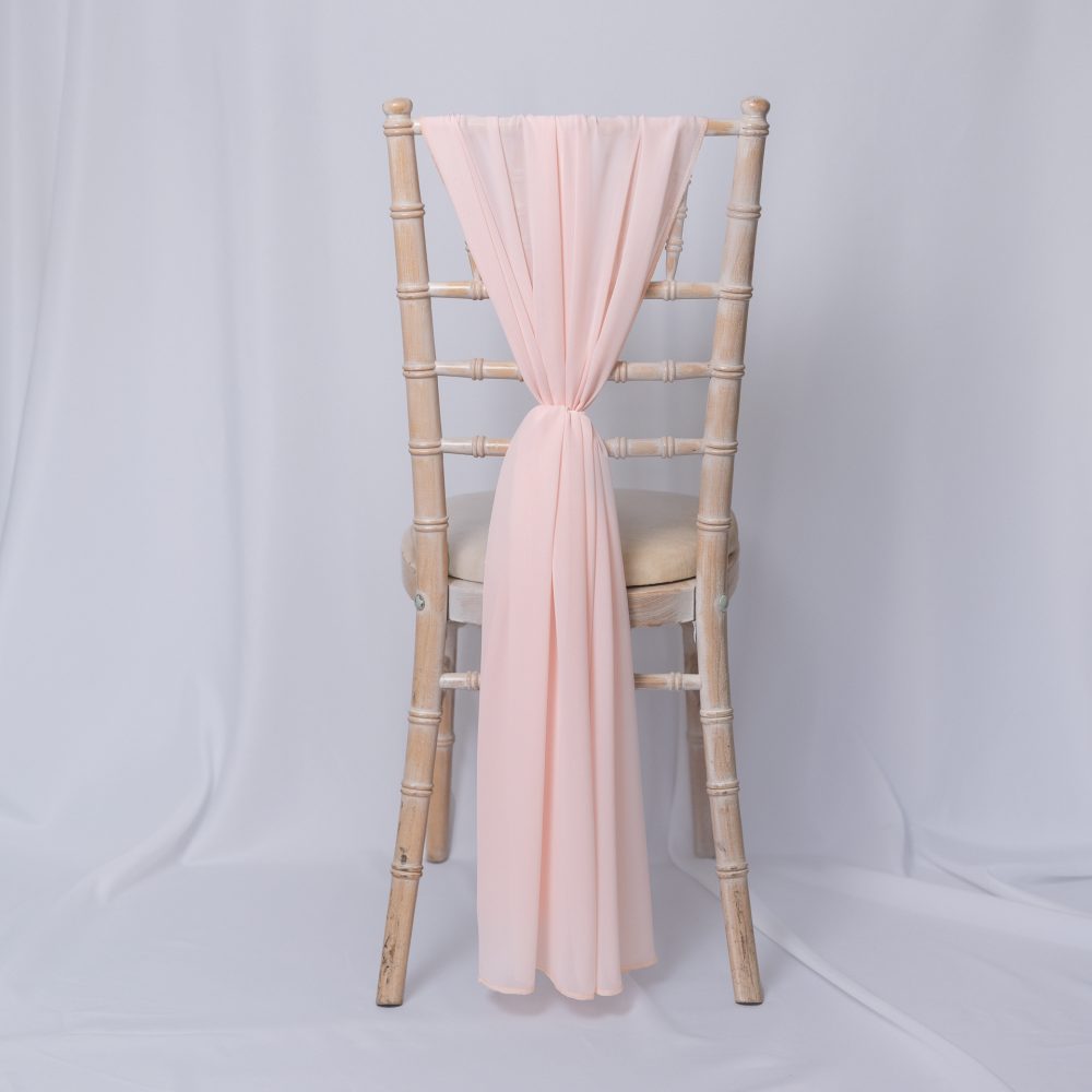 Chiffon Chair Drapes Pale Pink
