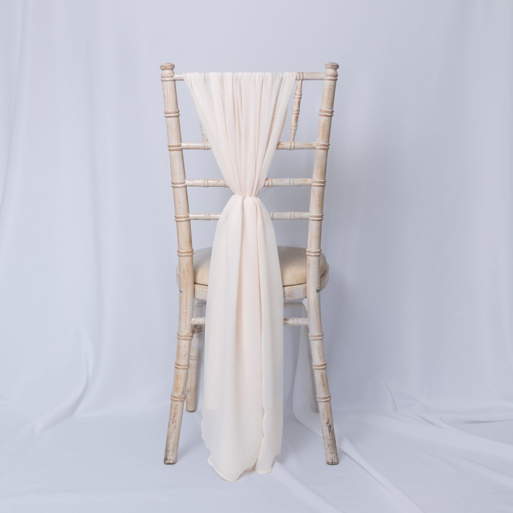 Chiffon Chair Drapes Ivory