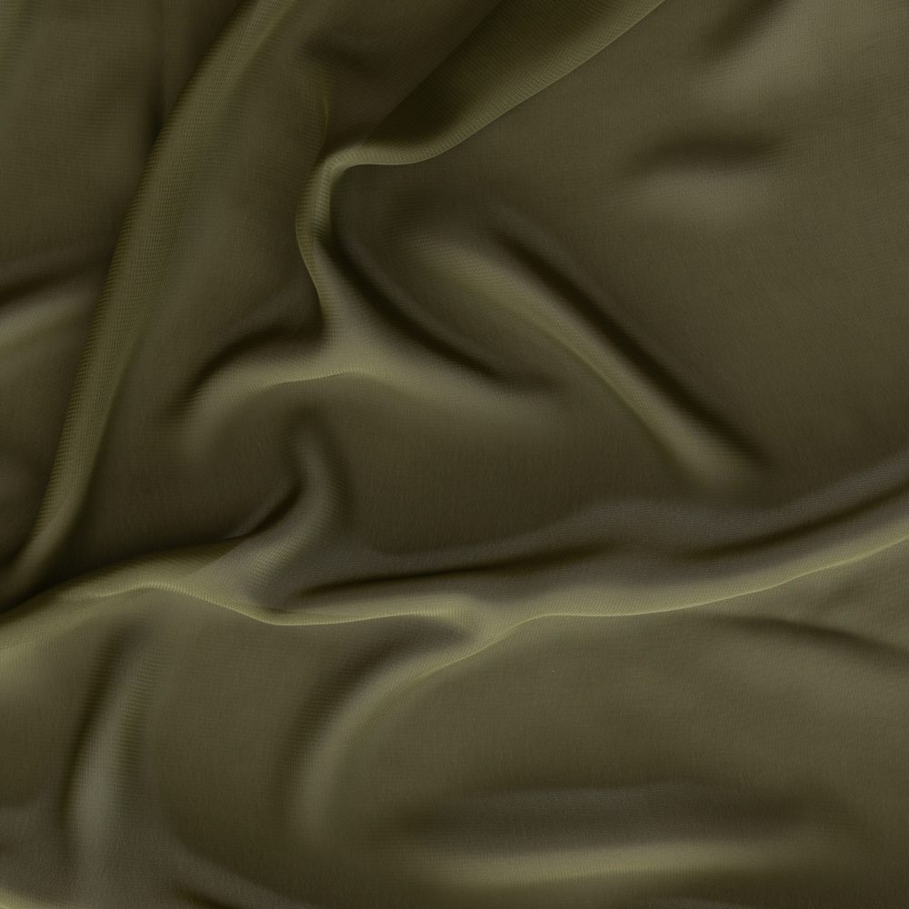 Olive Green chiffon fabric