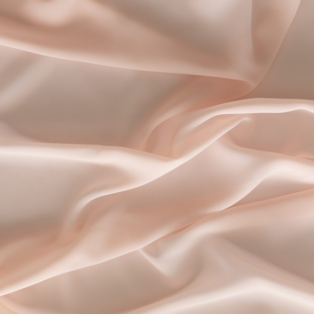 Pale pink chiffon fabric
