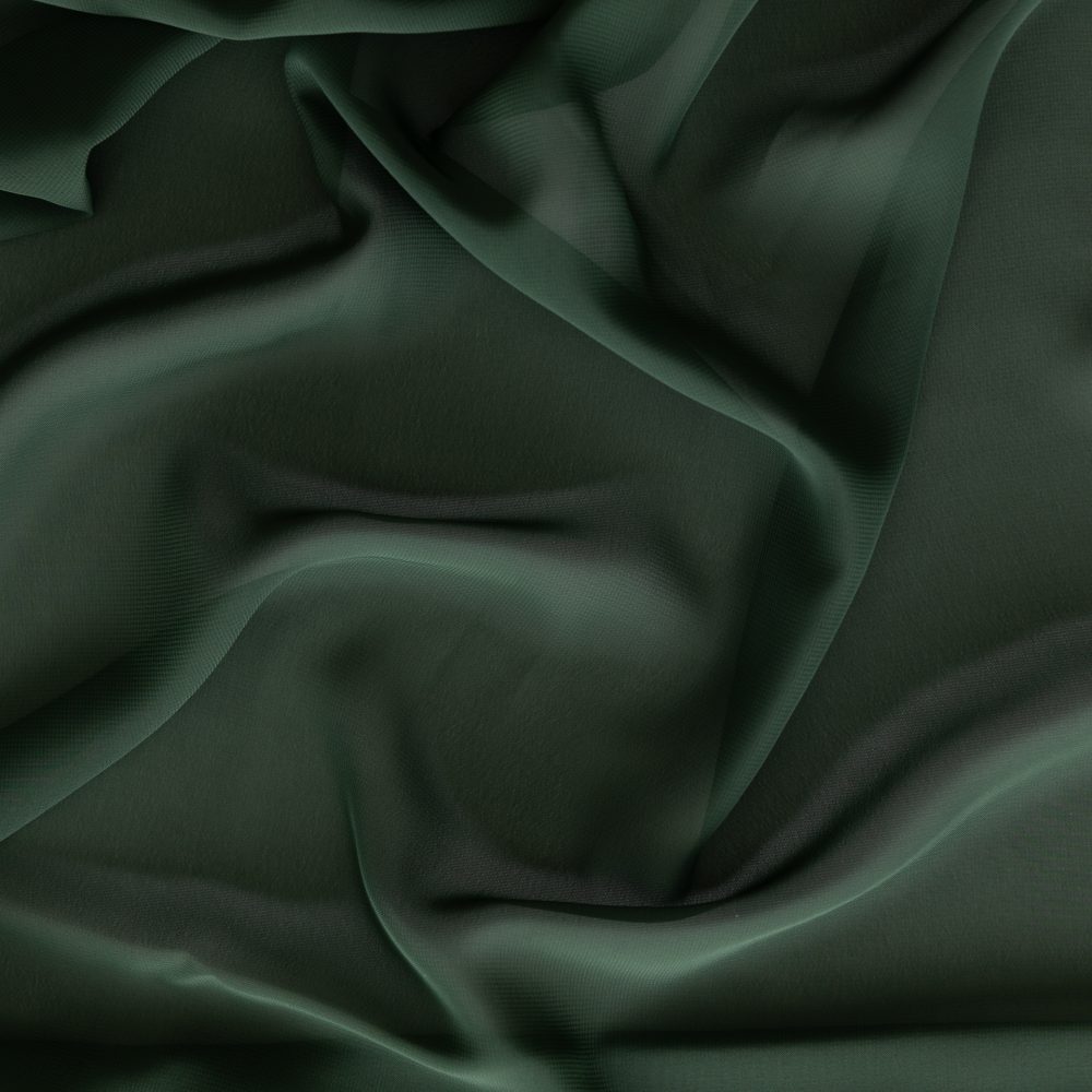 Emerald Green chiffon fabric