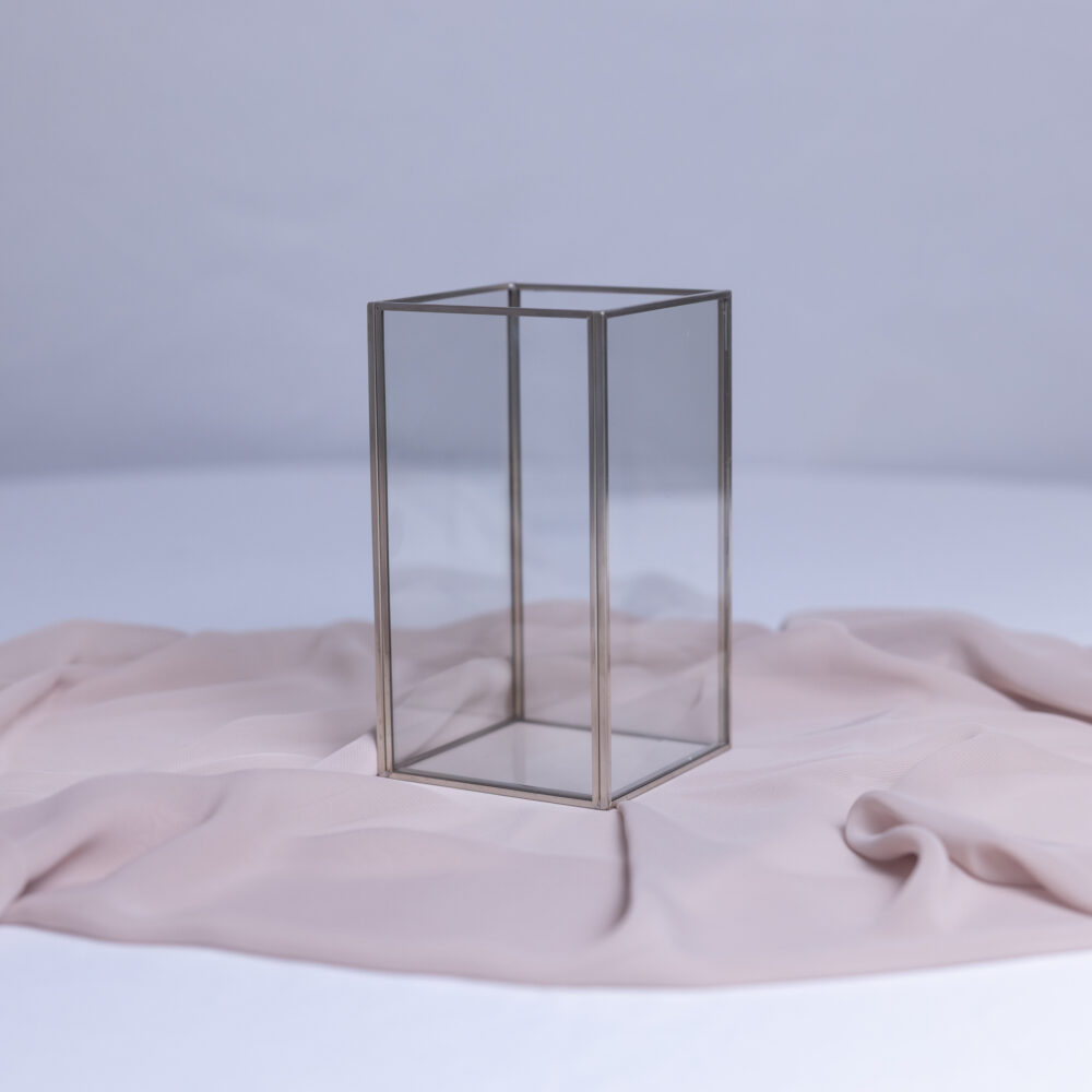 Box Lanterns 10x10x18cm SILVER